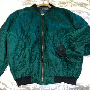 Men’s Silk Quilted Bomber Jacket